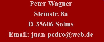 Name und Adresse Peter Wagner